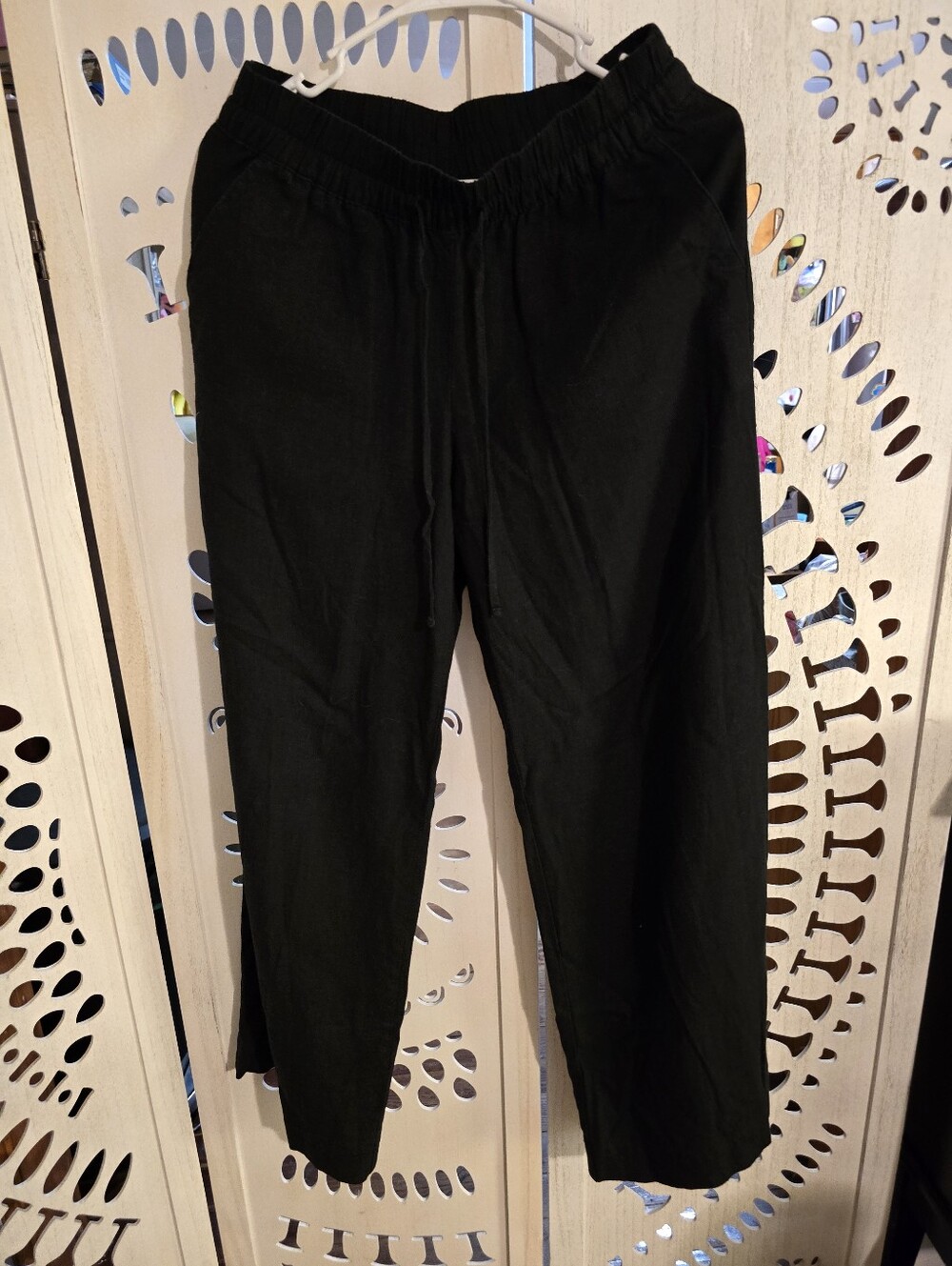 EUC Black Linen Pant